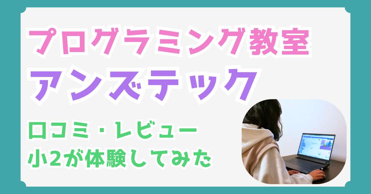 アンズテックの口コミ・評判！料金は高い？小2が体験した感想も紹介