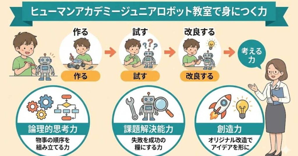 ヒューマンアカデミージュニアロボット教室で身につく力