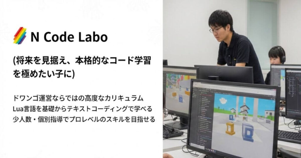 N Code Labo（将来を見据え、本格的なコード学習を極めたい子に）